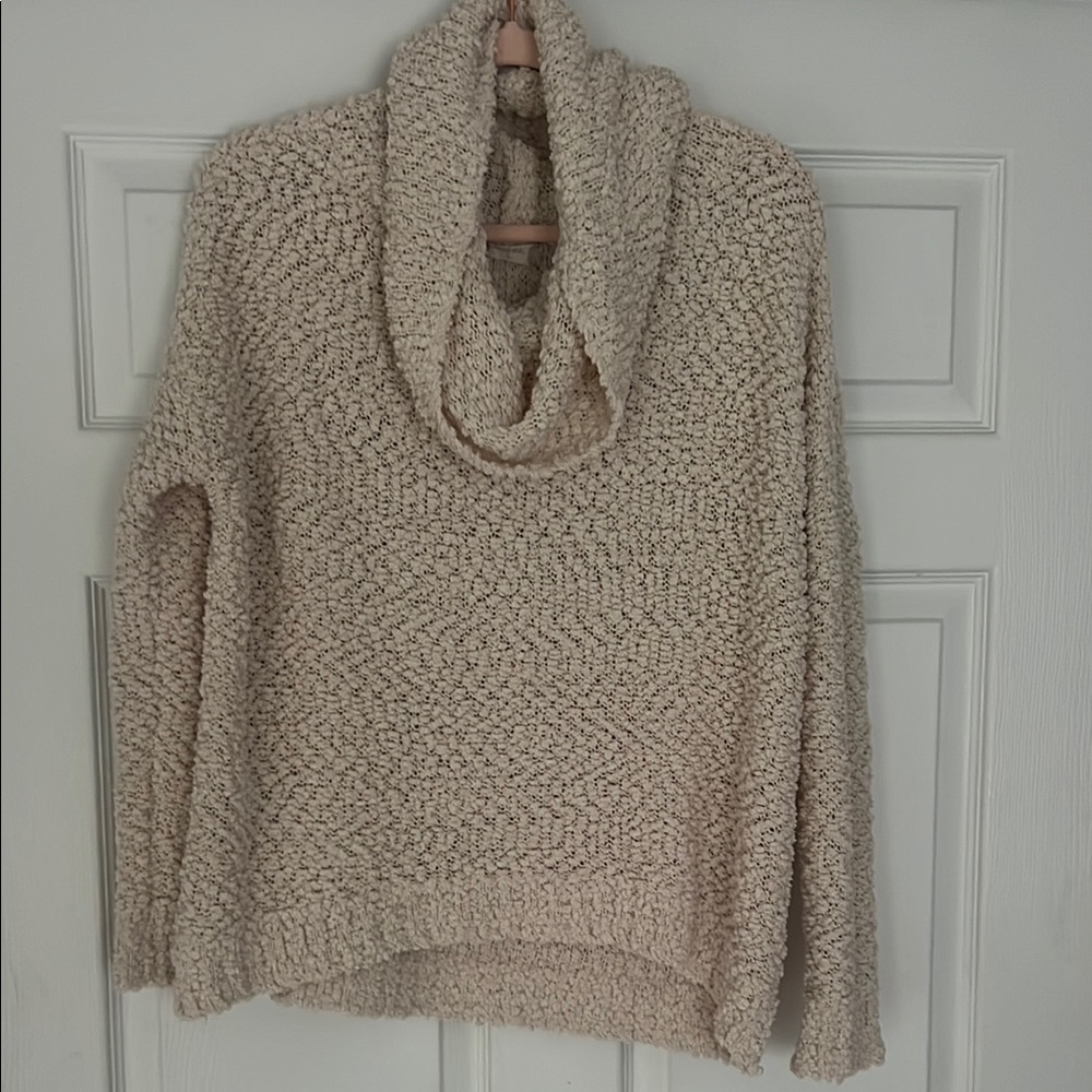 Altar'd State Cream Cowl Neck Sweater